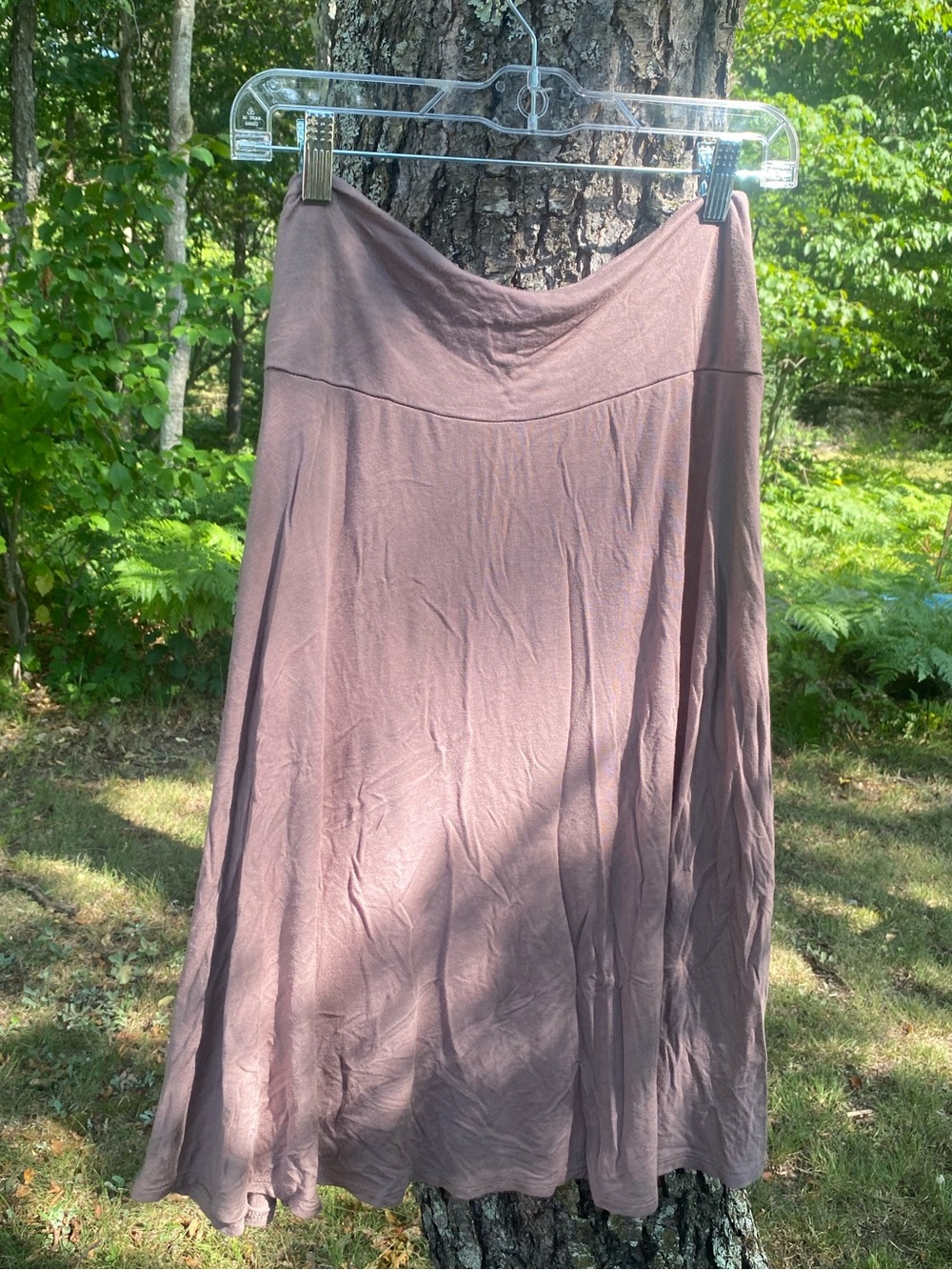 Eimin Women's Flowy A-Line Taupe Skirt